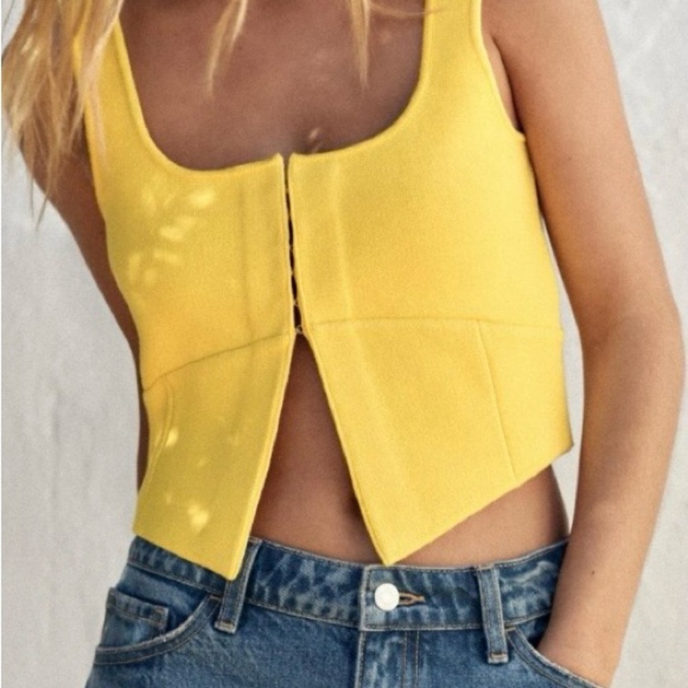 Zara Vibrant Yellow Crop Top
